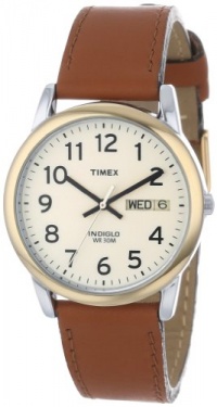 Timex Men's T20011 Easy Reader Brown Leather Strap Watch