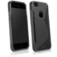 BoxWave Apple iPhone 5 DuoSuit - Slim-Fit Ultra Durable TPU Case with Stylish S Design on Back - Apple iPhone 5 Cases and Covers (Smoke Grey)