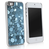 BoxWave LuxePave iPhone 5 Case - Hybrid Hard Plastic Mosaic Pattern Girly Case Cover with Shimmer Shiny Mosaic Design - Apple iPhone 5 Cases and Covers (Teal)