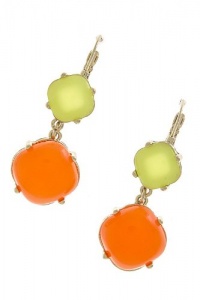 Trendy Jewelry - DOUBLE DIAMOND SHAPE EARRINGS- By Fashion Destination | Free Shipping (Neon Orange)