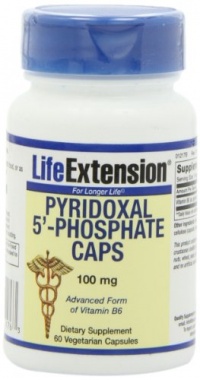 Life Extension Pyridoxal 5-Phosphate 100 Mg Vegetarian Capsules, 60-Count