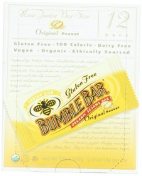 BumbleBar Gluten Free Junior Original Peanut, 0.65-Ounce Bars (Pack of 12)