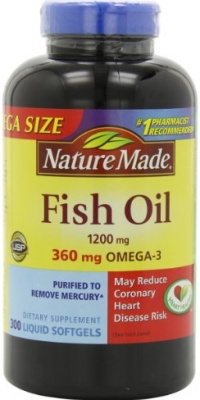 Nature Made Fish Oil Omega-3 1200mg, 300 Softgels