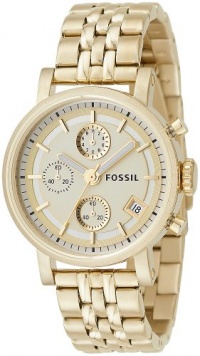 Fossil Unisex ES2197 Chronograph Gold Tone Watch