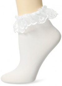 Leg Avenue Women's Anklet With Lace Ruffle Socks