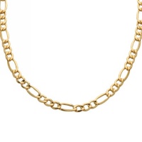 Klassics Men's 10k Yellow Gold 7mm Figaro Chain, 22