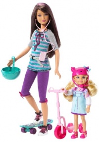 Barbie Sisters Skateboard! Skipper and Chelsea