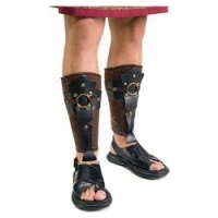 Roman Leg Guards Adult Gold One Size