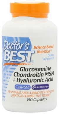 Doctor's BEST Glucosamine Chondroitin MSM plus HA, 150 Count