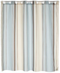 Carnation Home Fashions EZ On Fabric Shower Curtain, Blue Stripes