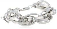 Kenneth Cole New York Urban Smoke Oval Interlocked Link Bracelet, 10.5