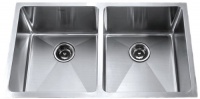 Kraus KHU102-33 33-Inch Undermount 50/50 Double Bowl 16 gauge Kitchen Sink, Stainless Steel