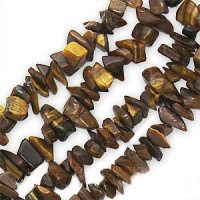 Tiger Tigers Eye Gem Chip Beads 8mm x 4mm - 36 Inch Strand