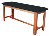 3B Scientific W15074B Black Hardwood Classic Exam Treatment Table with H-Brace, 74.8 Length x 24.4 Width x 33.1 Height