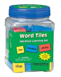 Eureka Tub Of Word Tiles, 160 Tiles in 3 3/4 x 5 1/2 x 3 3/4 Tub