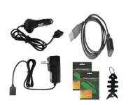 iShoppingdeals - Accessories Bundle Combo for Sony Bloggie Touch (MHS-TS20/MHS-TS10) 4GB 8GB, Car Charger, Travel AC Charger, USB Data Cable, Screen Protector, and Fishbone Keychain