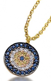 Meira T 14K Yellow Gold Sapphire & Diamond Evil Eye Necklace