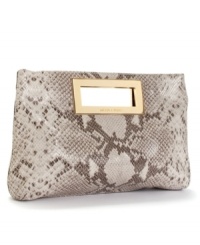 Indulge your metal mania with this chic clutch by MICHAEL Michael Kors.