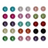 15 Pairs 3/8 Colorful Pearl Ball Studs