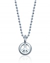 Alex Woo Mini Addition Sterling Silver Peace Sign Pendant Necklace, 16