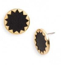 House of Harlow 1960 Black Sunburst Button Earrings