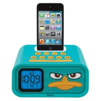 eKids Phineas and Ferb Agent P Dual Alarm Clock and 30-Pin iPod Speaker Dock, by iHome - DF-H22