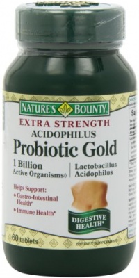 Natures Bounty acidophilus extra strength probiotic gold Tablets 60