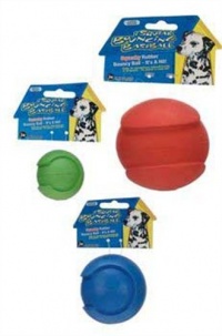 JW Pet Company iSqueak Bouncin' Baseball Dog Toy, Large (Colors Vary)