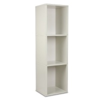 Way Basics zBoard Eco Storage Cube Plus 3-Shelf Storage Unit, White