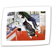 Art Wall Birthday by Marc Chagall Rolled Canvas Art, 14 by 18-Inch