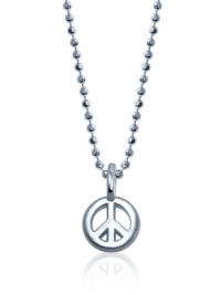 Alex Woo Mini Addition Sterling Silver Peace Sign Pendant Necklace, 16