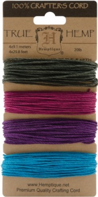 Hemptique Hemp Cord Card, 20-Pound, Party