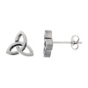 Small Stainless Steel Trinity Stud Earrings, 3/8 inch diameter