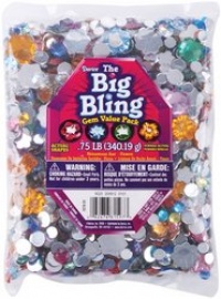 Darice Big Bling Flowers and Round Gem Value Pack Rhinestones, Multicolor