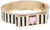 Betsey Johnson Paris is Always a Good Idea Striped Hinged Bangle Bracelet, 8