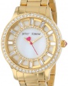 Betsey Johnson Women's BJ00157-19 Analog Gold Baguette Crystal Dial Watch