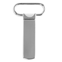 True Fabrications Metal Double-Pronged Cork Puller, Silver