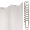 InterDesign 13-Piece Shower Curtain/Liner and Rings Set, 72 by 84-Inch, Frosted White