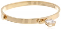 Juicy Couture Delivery 1 Key Items Gold Skinny Padlock Hinge Bangle Bracelet, 2.4