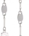 Kenneth Cole New York Shiny Ear Update Silver Long Rectangle Drop Earrings