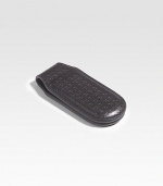 Classic money clip refined in signature embossed Italian calfskin leather.Leather1 x 3Made in Italy