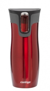 Contigo AUTOSEAL Stainless Steel Vacuum Insulated Tumbler, 16 Ounces, Red