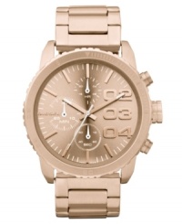 Striking rose-gold hues lend a modern touch to this classic chronograph watch from Diesel.