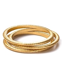 Lauren Ralph Lauren's hammered 14 karat gold plated bangles bring sophisticated shine to your look.