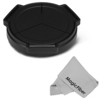 Auto Lens Cap for PANASONIC LUMIX DMC LX5 LX-5, LEICA D-LUX 5 + MagicFiber Microfiber Lens Cleaning Cloth