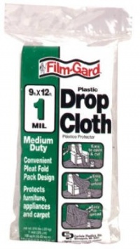 Berry Plastics Corp HS001 1.0 Mil Medium Duty Plastic Drop Cloth - 9' x 12'