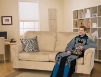 DC Comic Batman, Batman in Black 48-Inch-by-71-Inch Adult Comfy Throw with Sleeves by The Northwest Company