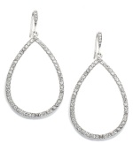 Graceful and glittering. Featuring a distinctive teardrop silhouette, these elegant earrings from Lauren Ralph Lauren are embellished with sparkling crystals. Add them to your evening ensemble as a fashionable finishing touch. Approximate drop: 2-1/4 inches.