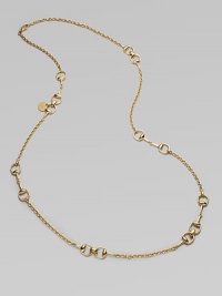 From the Horsebit Collection. An elegant design of multiple horsebit link stations on a delicate link chain in radiant 18k gold. 18k goldLength, about 35½Lobster clasp closureMade in Italy