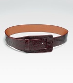 This croc embossed leather design will add an exotic update to an everyday look.About 1¼ wide Cow leather Imported 